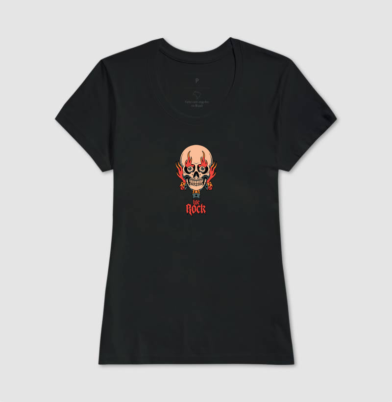 camiseta werock dados feminina