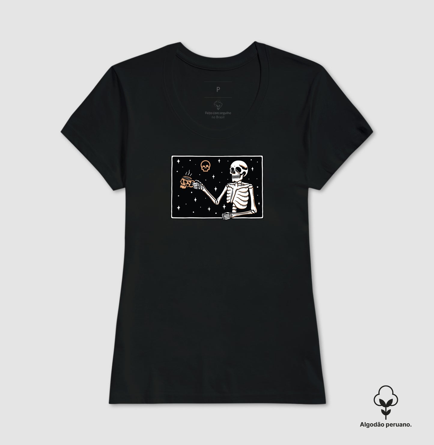 camiseta algodão peruano werock frame feminina