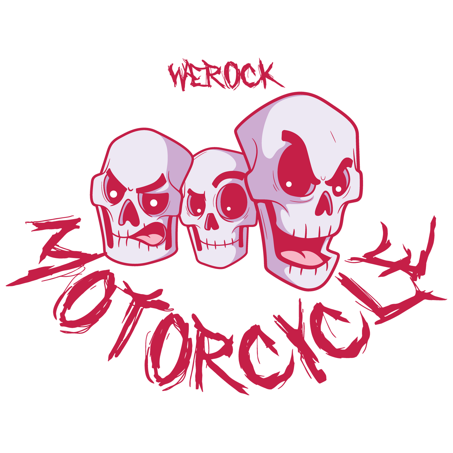 camiseta werock motorcycle skulls masculina