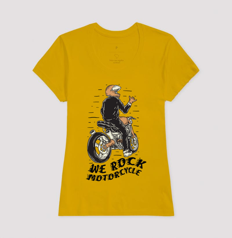 camiseta werock motorcycle hang loose feminina