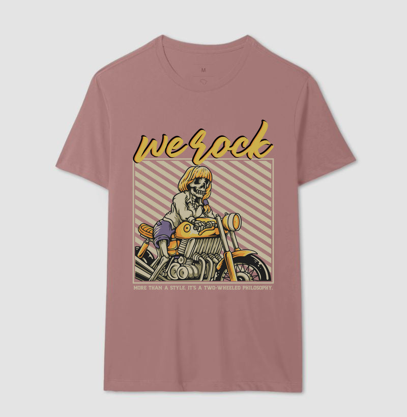 camiseta werock girl motorcycle masculina