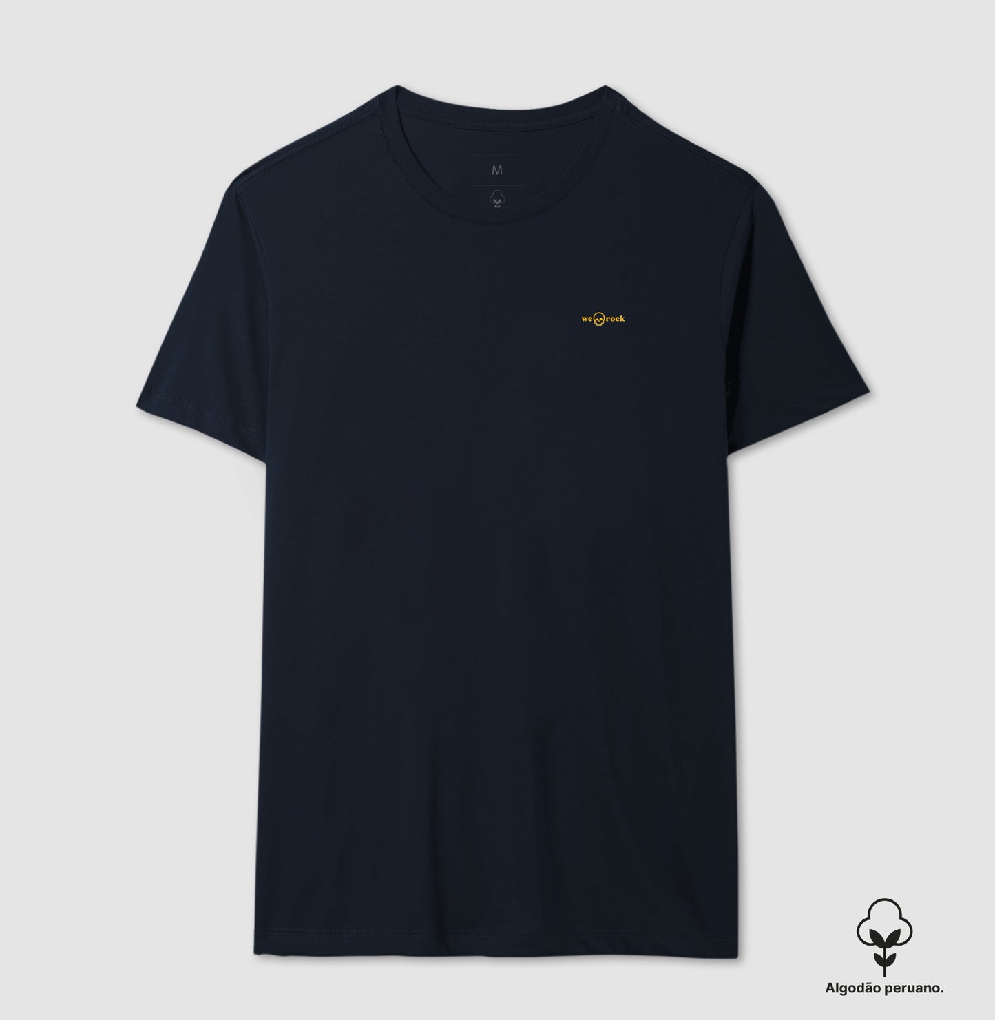 camiseta algodão peruano basic werock logo gold masculina