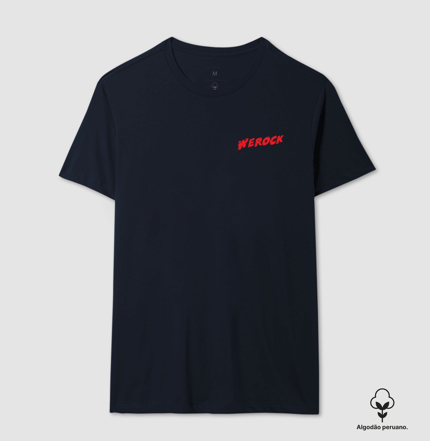 camiseta algodão peruano werock logo move feminina