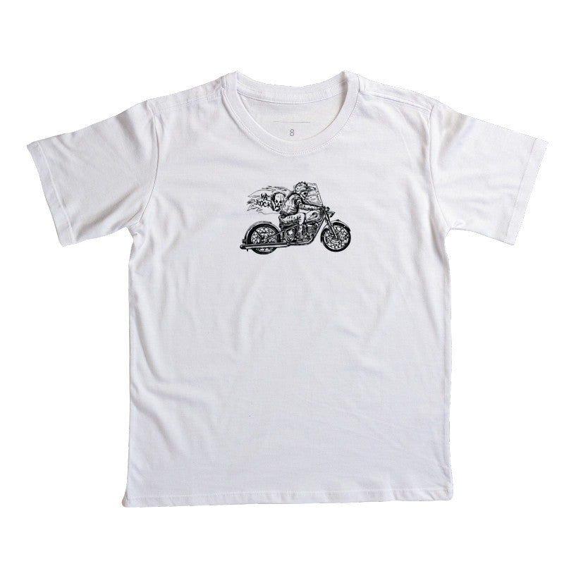camiseta infantil werock motorcycle ghost