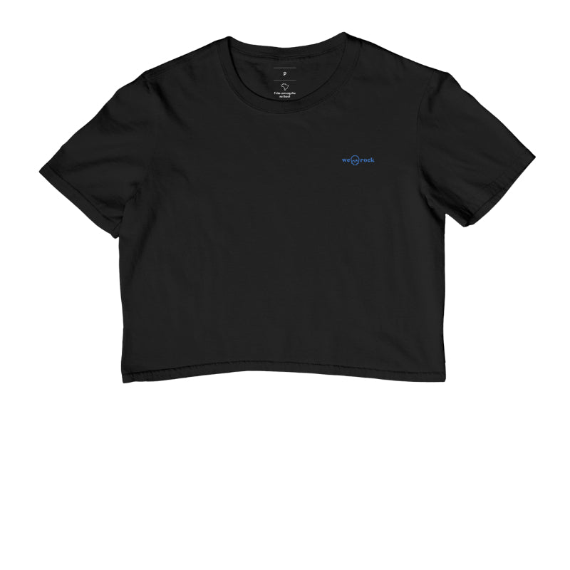 cropped basic werock logo blue masculina