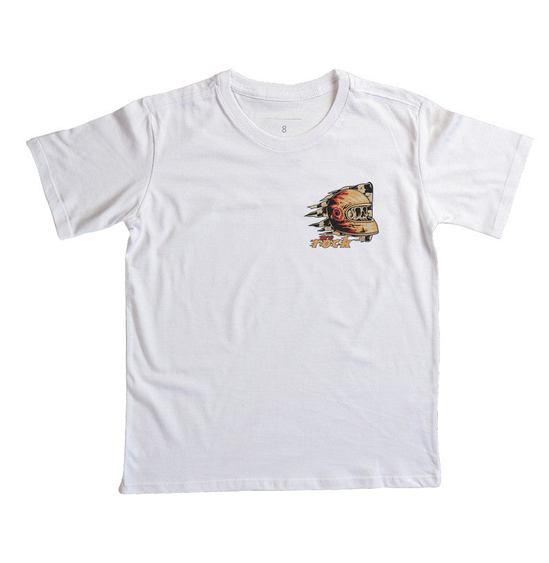 camiseta infantil werock helmet racing