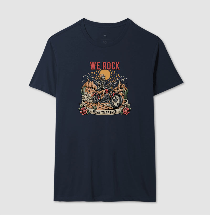 camiseta werock born motorcycle masculina