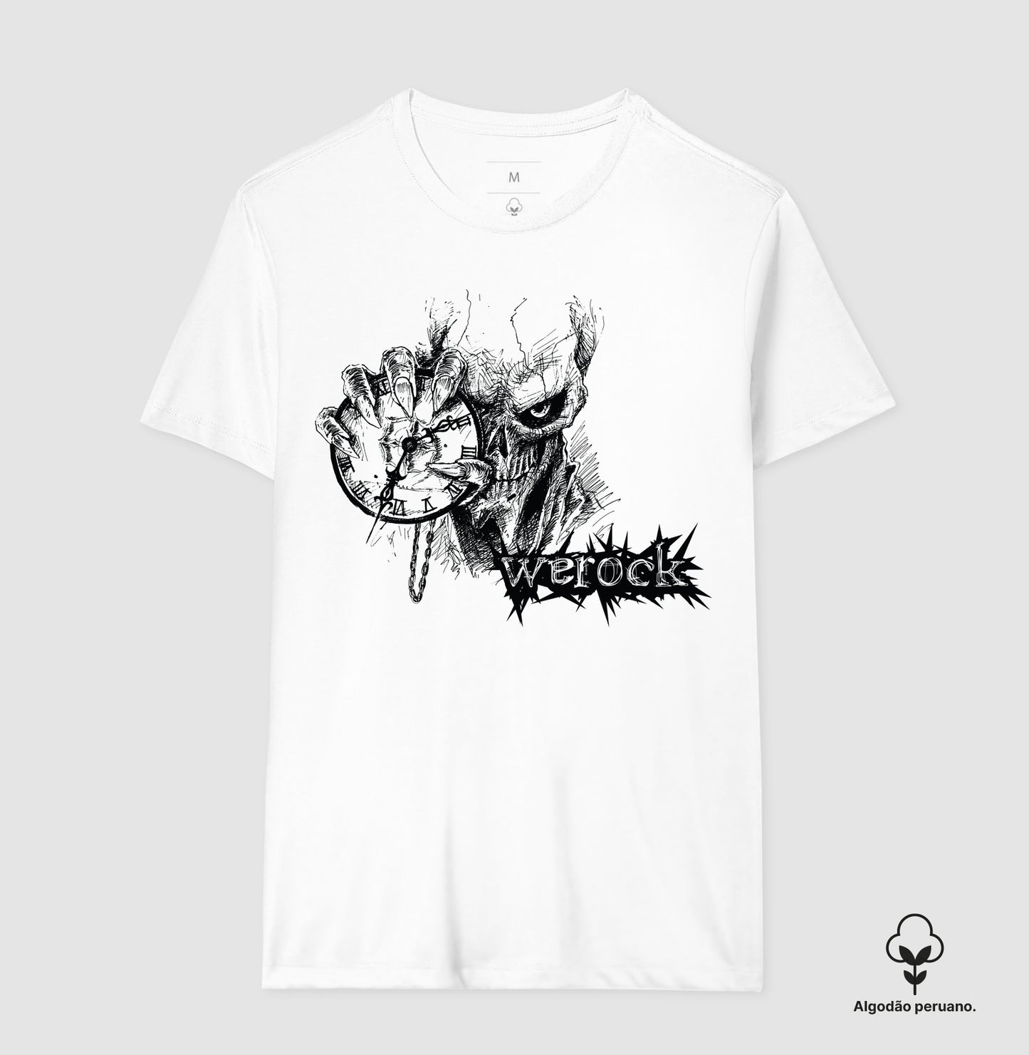 camiseta algodão peruano werock time masculina