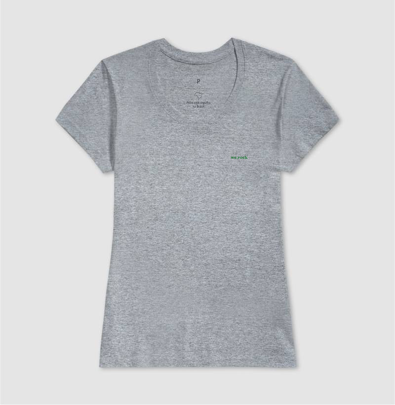 camiseta werock logo simple green feminina