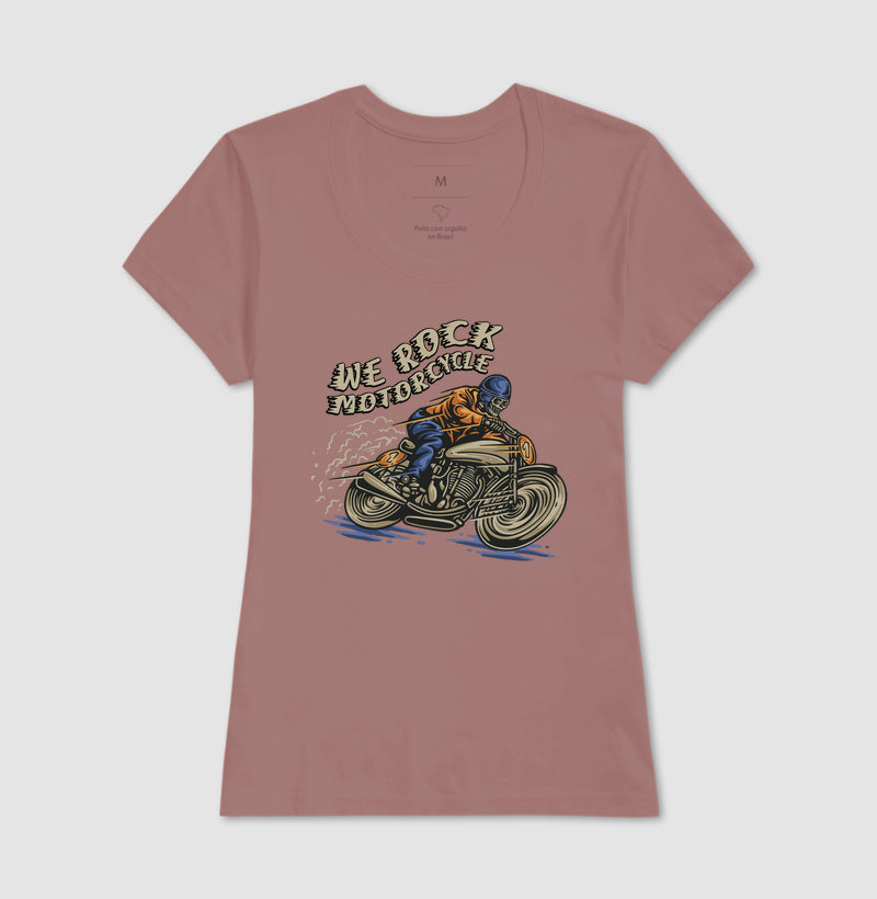 camiseta werock motorcycle feminina
