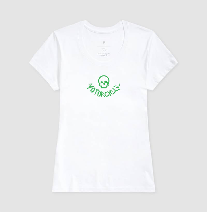 camiseta werock motorcycle logo feminina