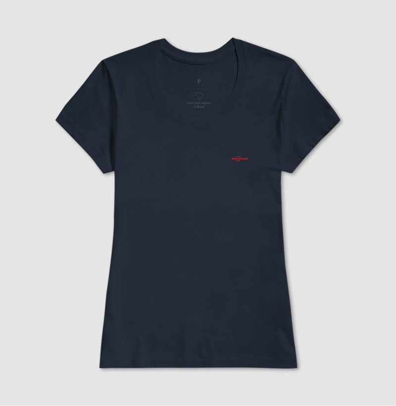 camiseta basic werock logo red feminina