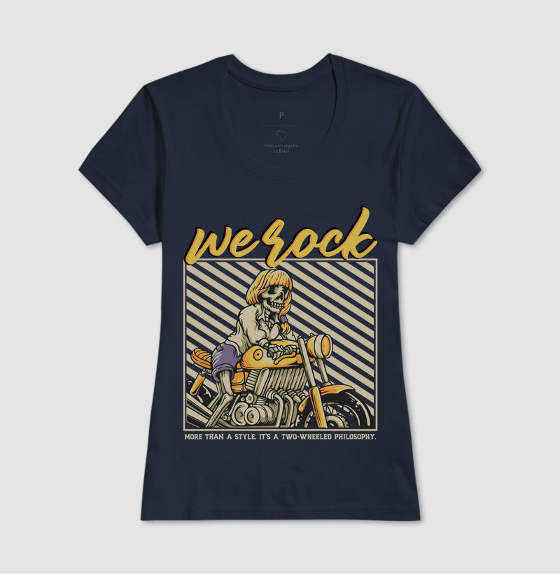 camiseta werock girl motorcycle feminina