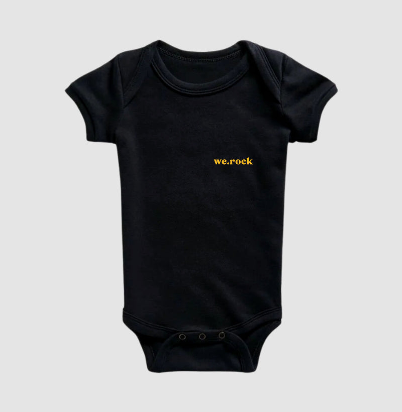 body infantil werock logo simple gold