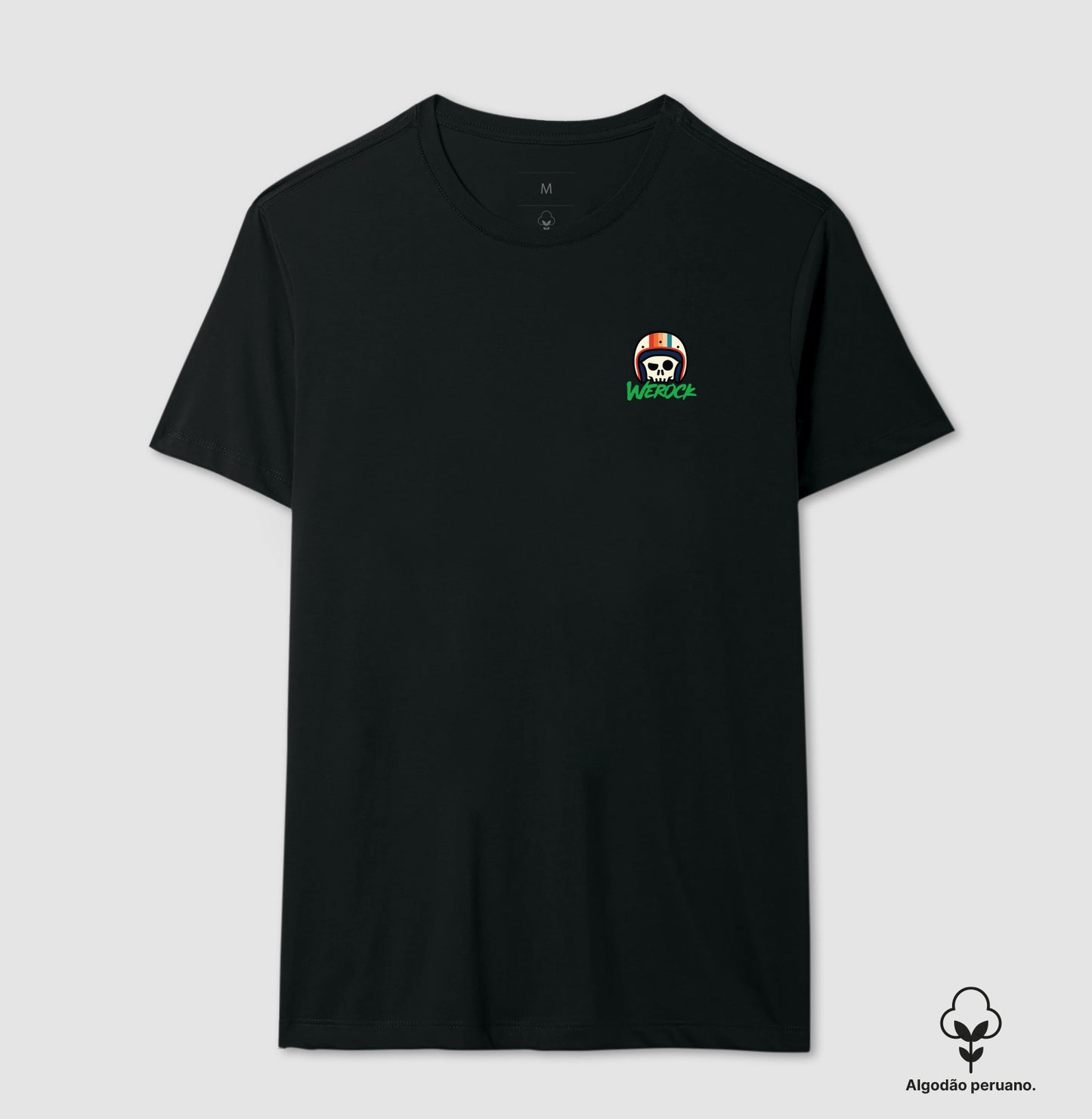 camiseta algodão peruano werock motorcycle classic masculina