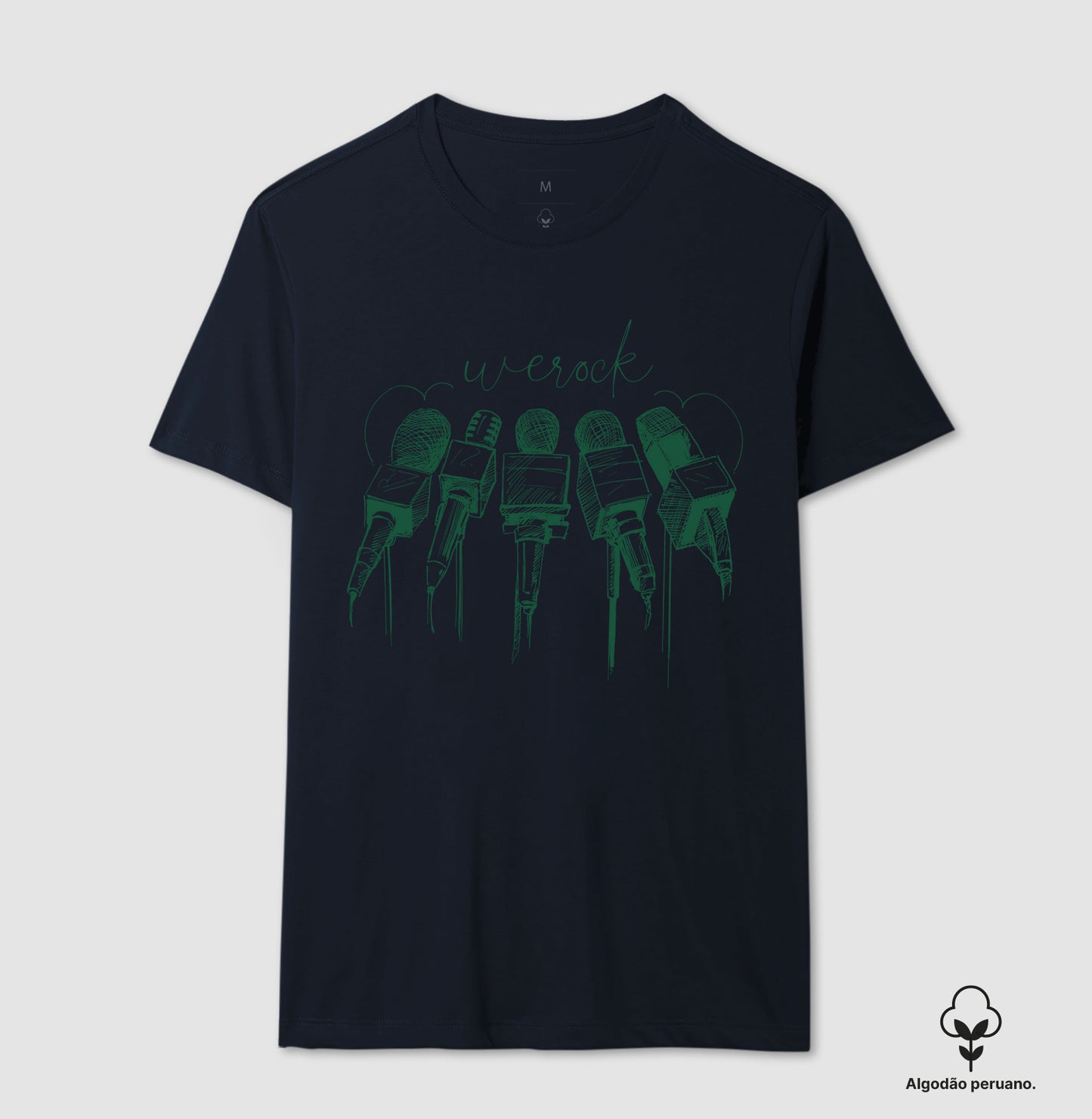 camiseta algodão peruano werock mics