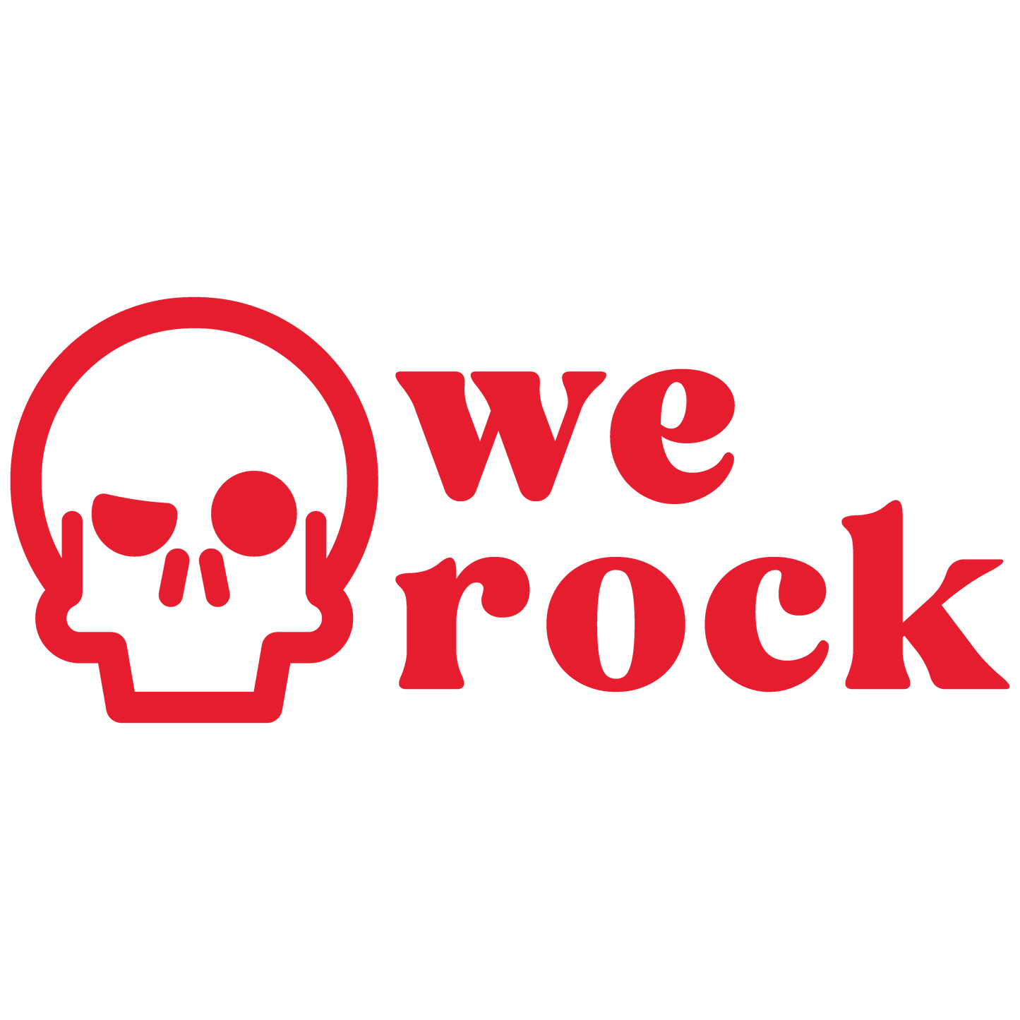camiseta werock skull red feminina