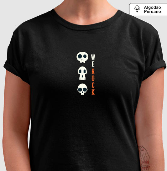camiseta algodão peruano werock Vskulls feminina