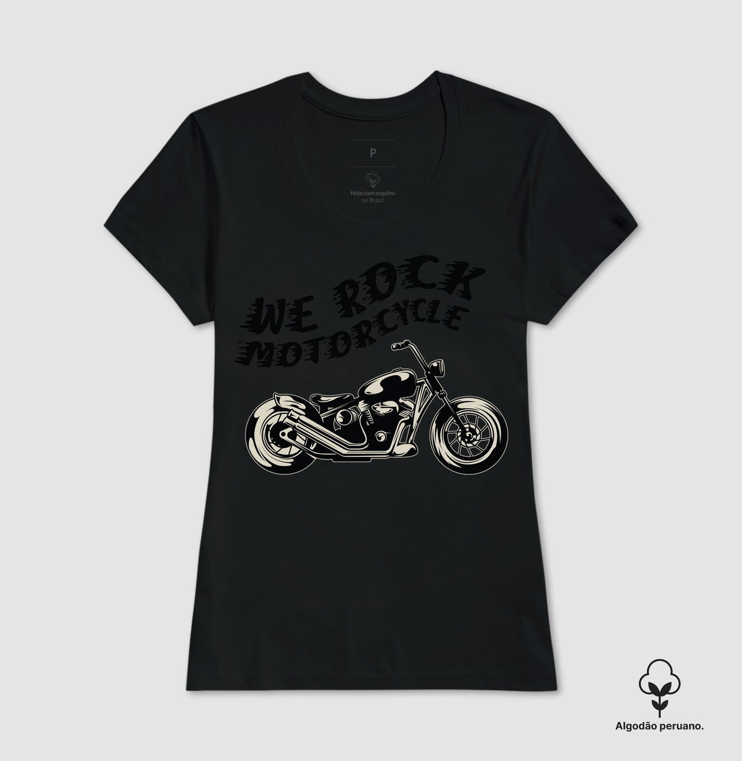 camiseta algodão peruano werock custom motorcycle masculina