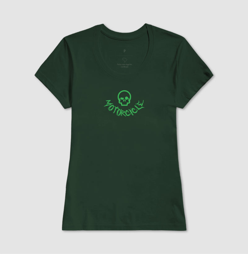camiseta werock motorcycle logo feminina