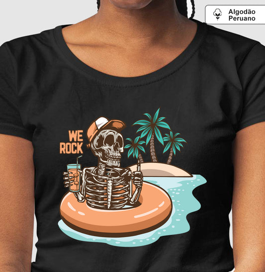 camiseta algodão peruano werock beach feminina
