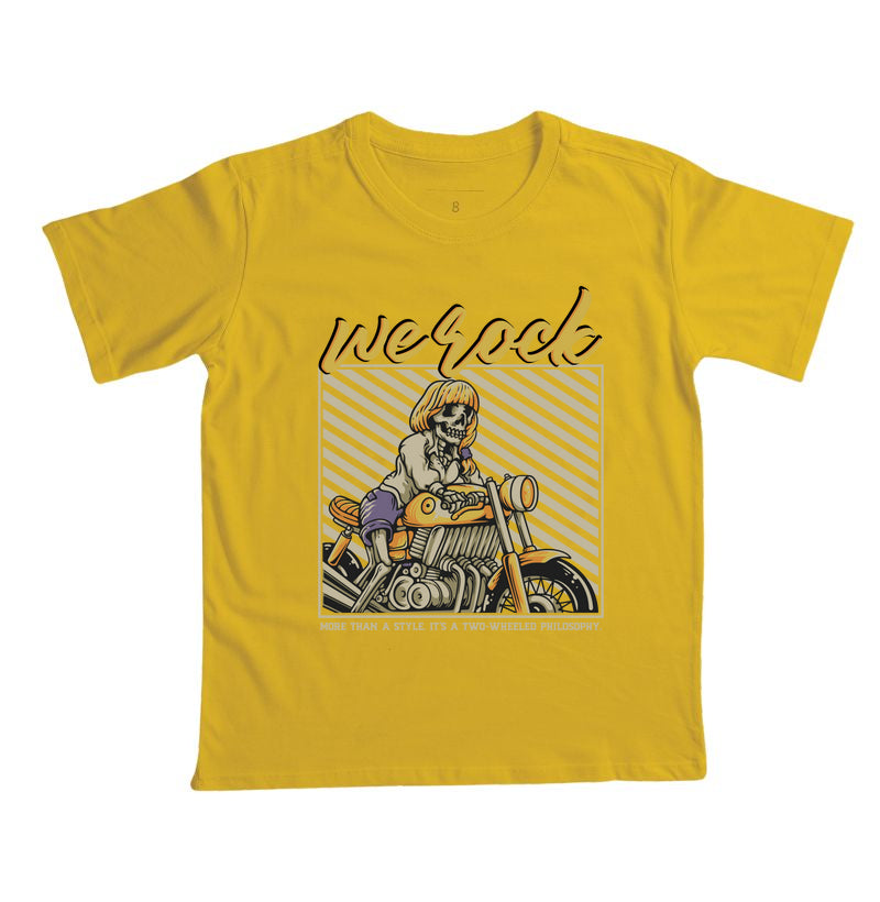 camiseta infantil werock girl motorcycle