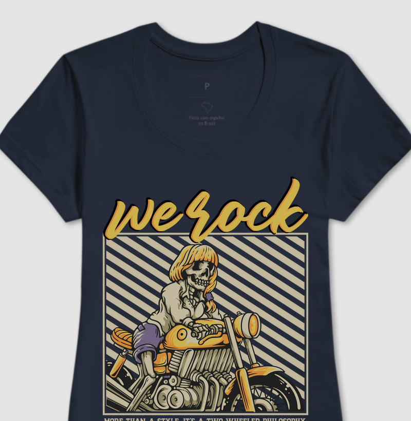 camiseta werock girl motorcycle feminina