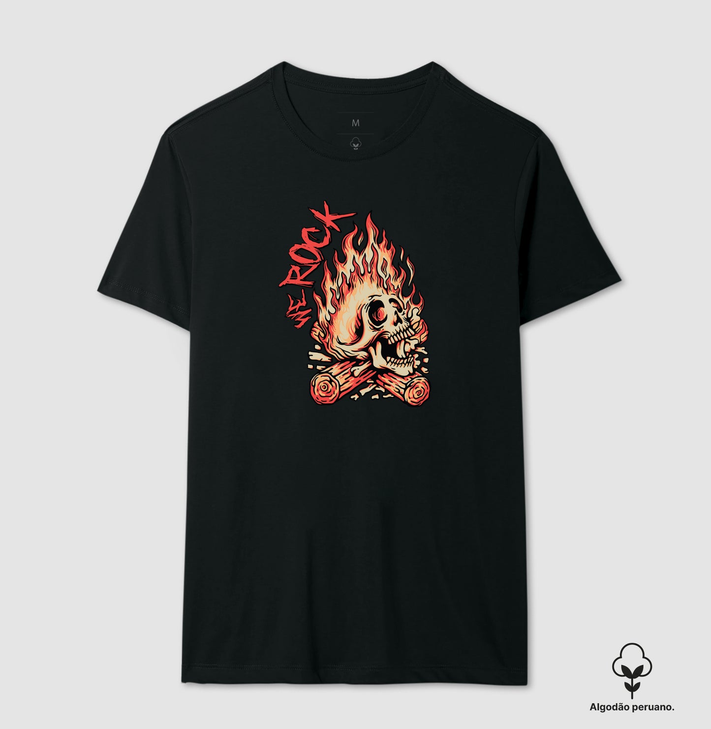 camiseta algodão peruano werock bonfire feminina