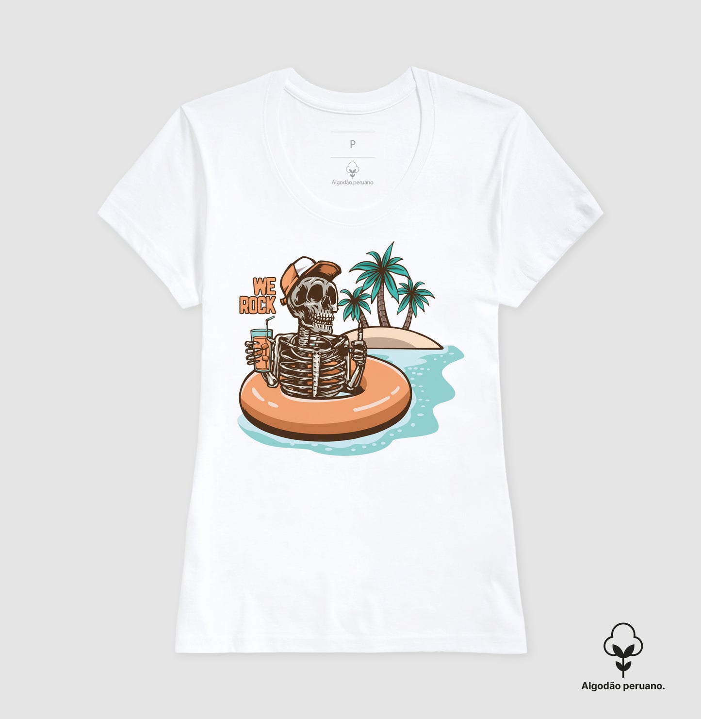 camiseta algodão peruano werock beach feminina