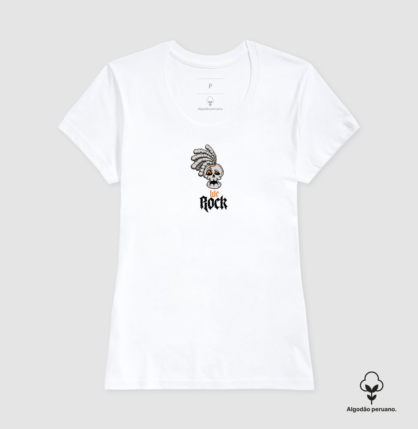 camiseta algodão peruano werock dread feminina
