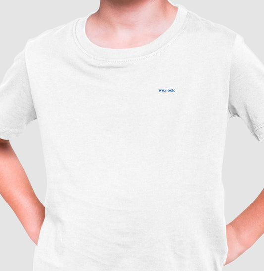 camiseta infantil werock logo simple blue