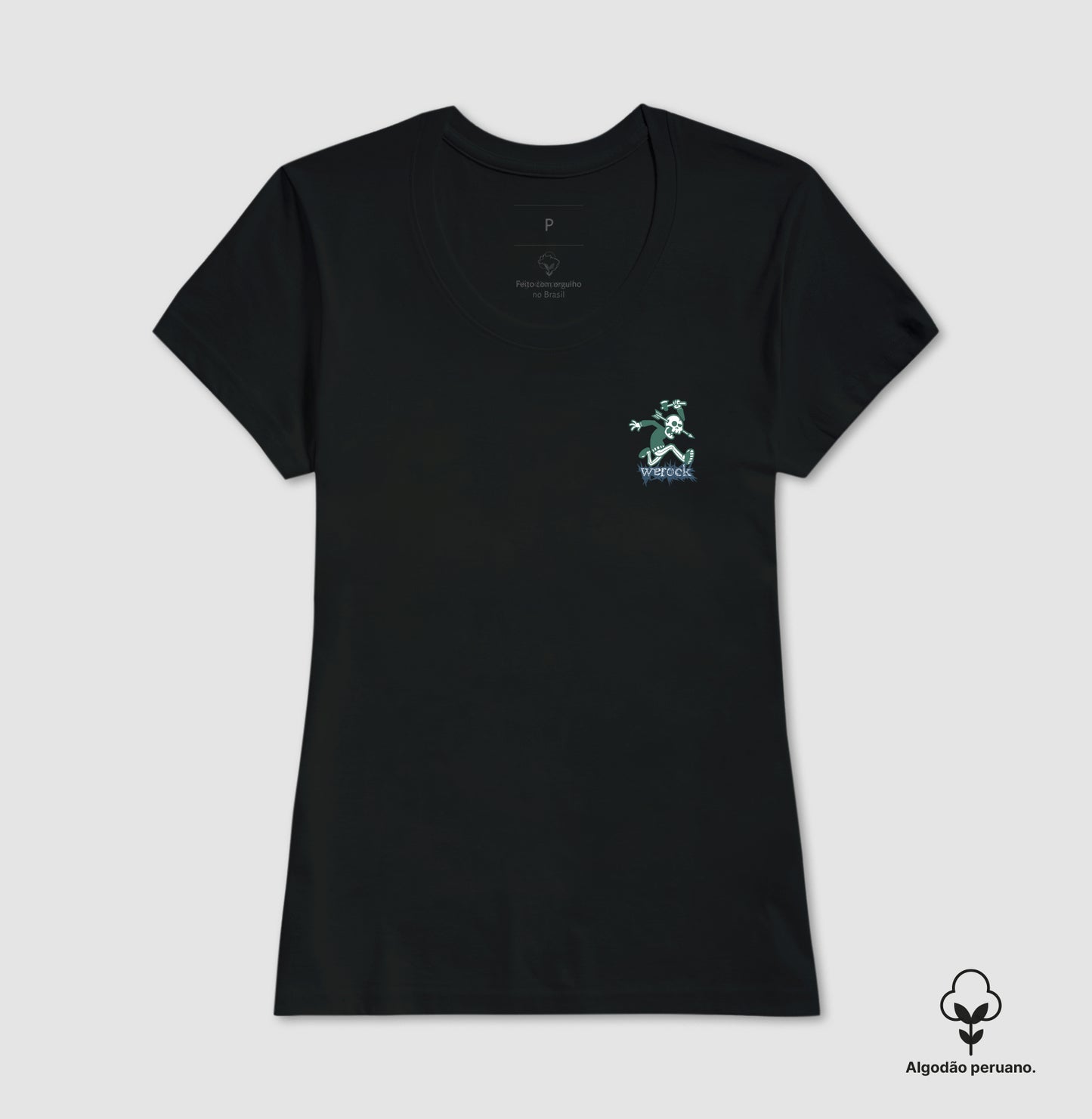 camiseta algodão peruano werock indian feminina