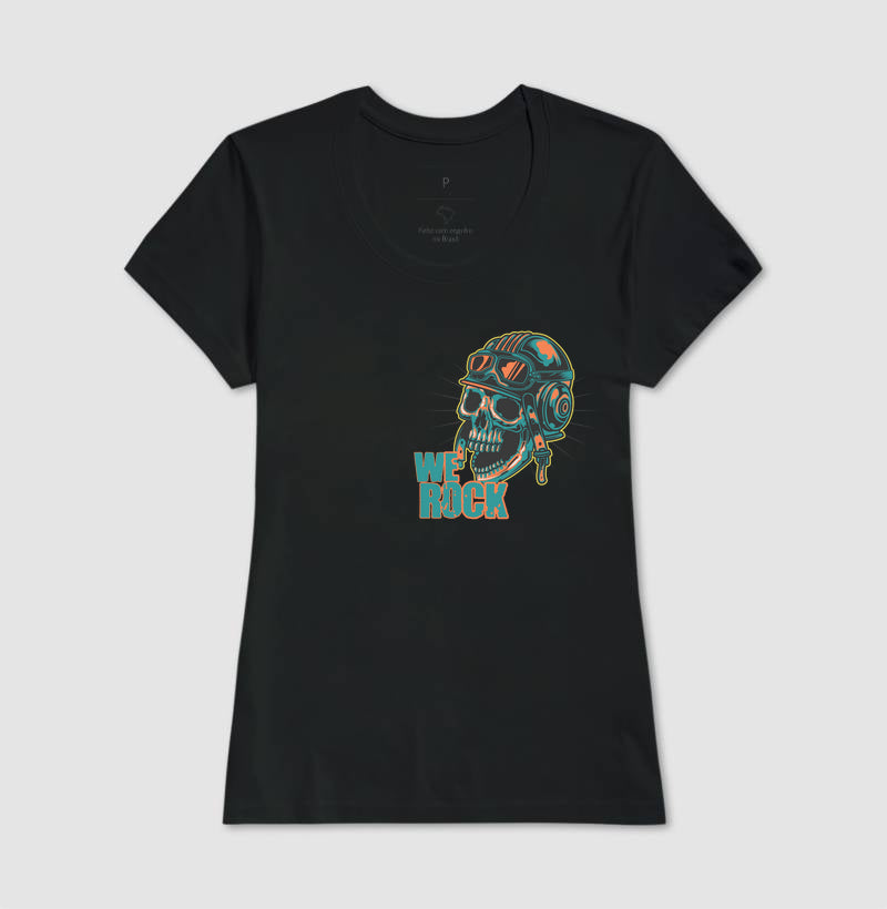 camiseta werock motorcycle crazy feminina