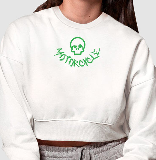 cropped moletom werock motorcycle logo