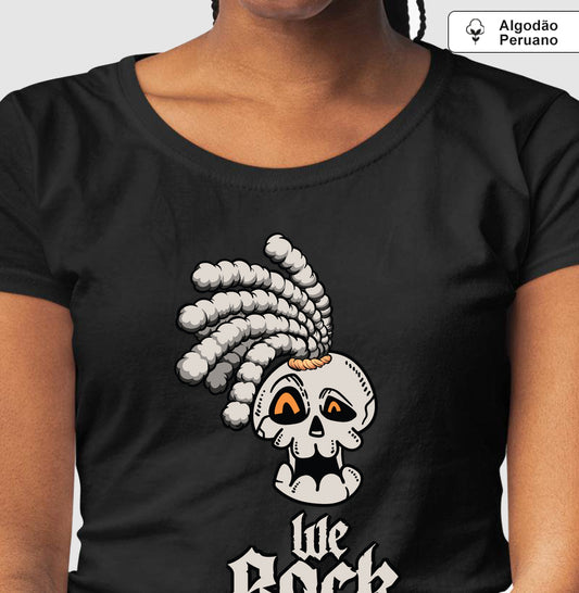 camiseta algodão peruano werock dread full feminina
