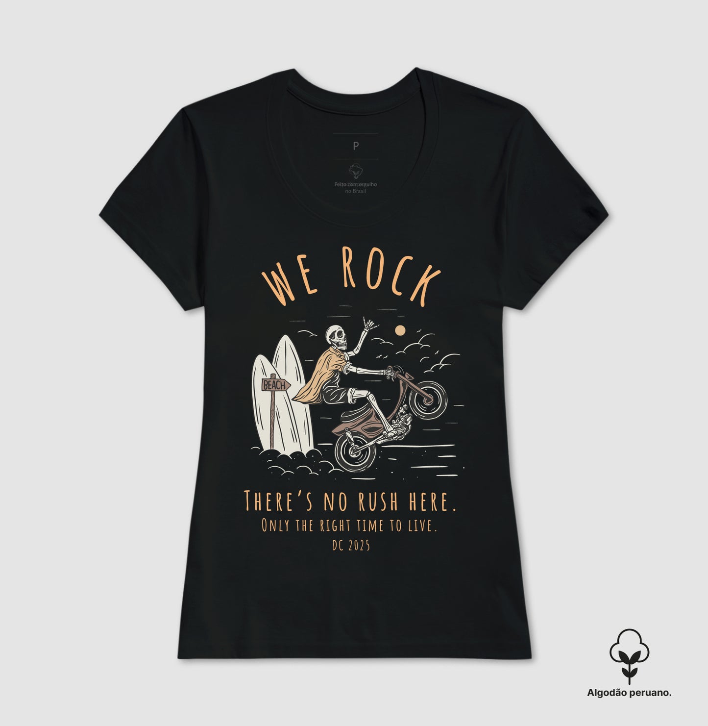 camiseta algodão peruano werock rush feminina