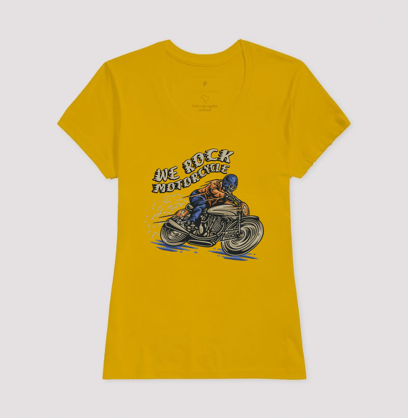 camiseta werock motorcycle feminina