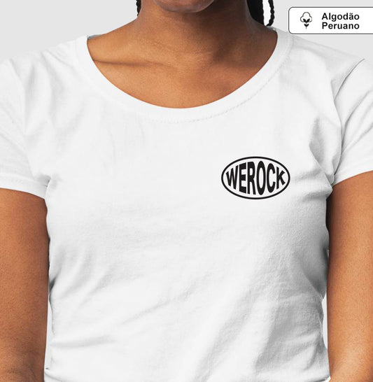 camiseta algodão peruano werock oval feminina