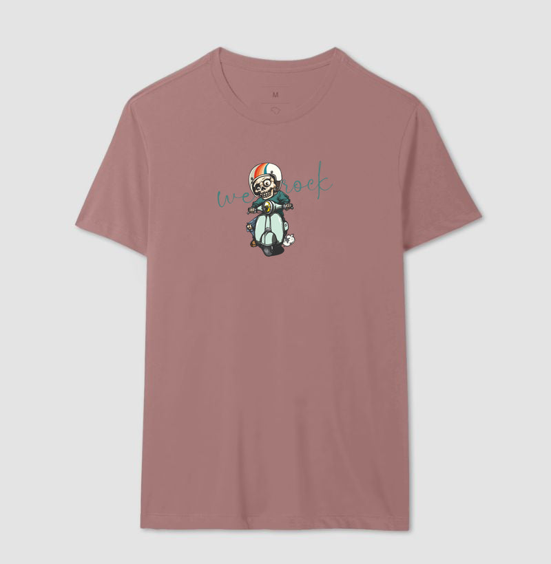 camiseta werock vespa skull masculina