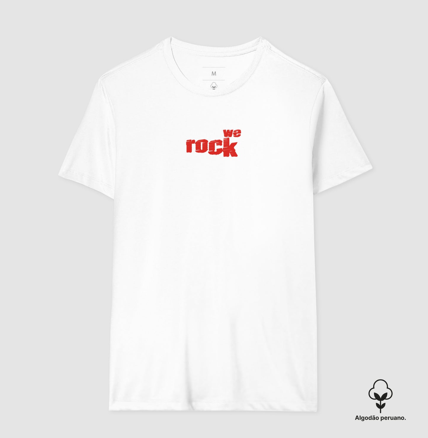 camiseta algodão peruano werock logo rock feminina
