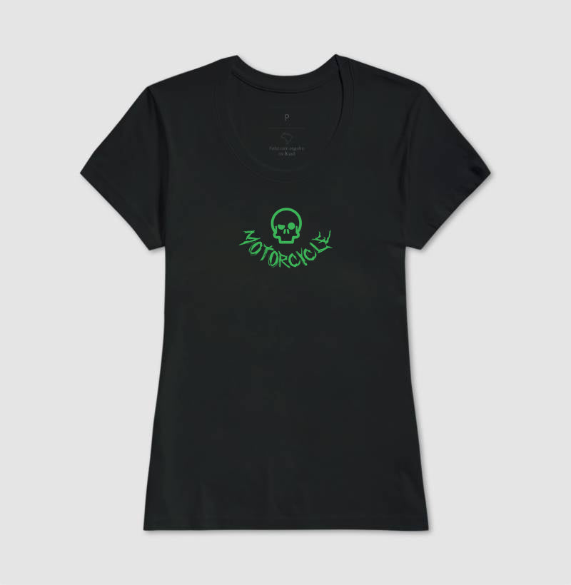 camiseta werock motorcycle logo feminina