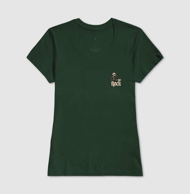 camiseta werock skeleton feminina