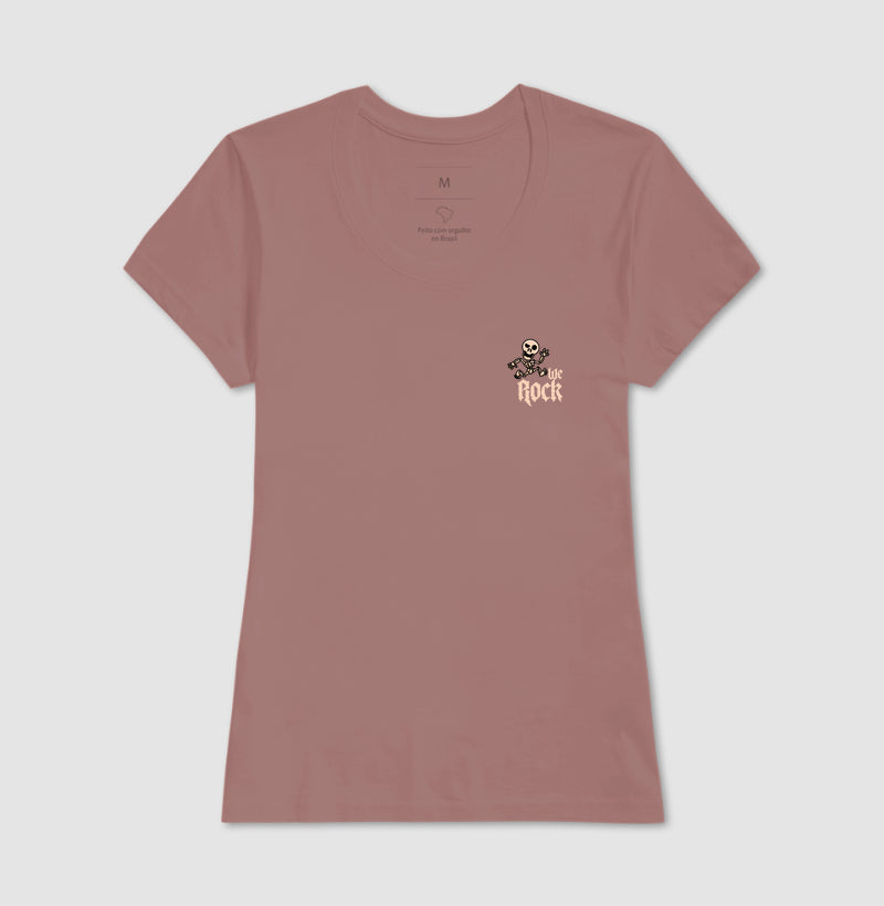camiseta werock skeleton feminina