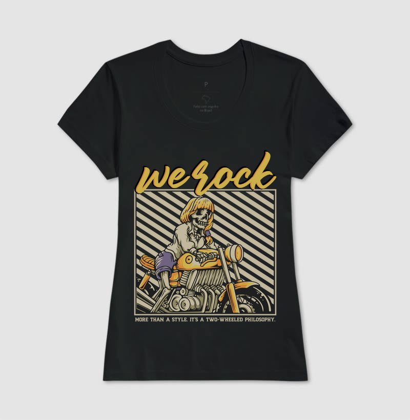 camiseta werock girl motorcycle feminina