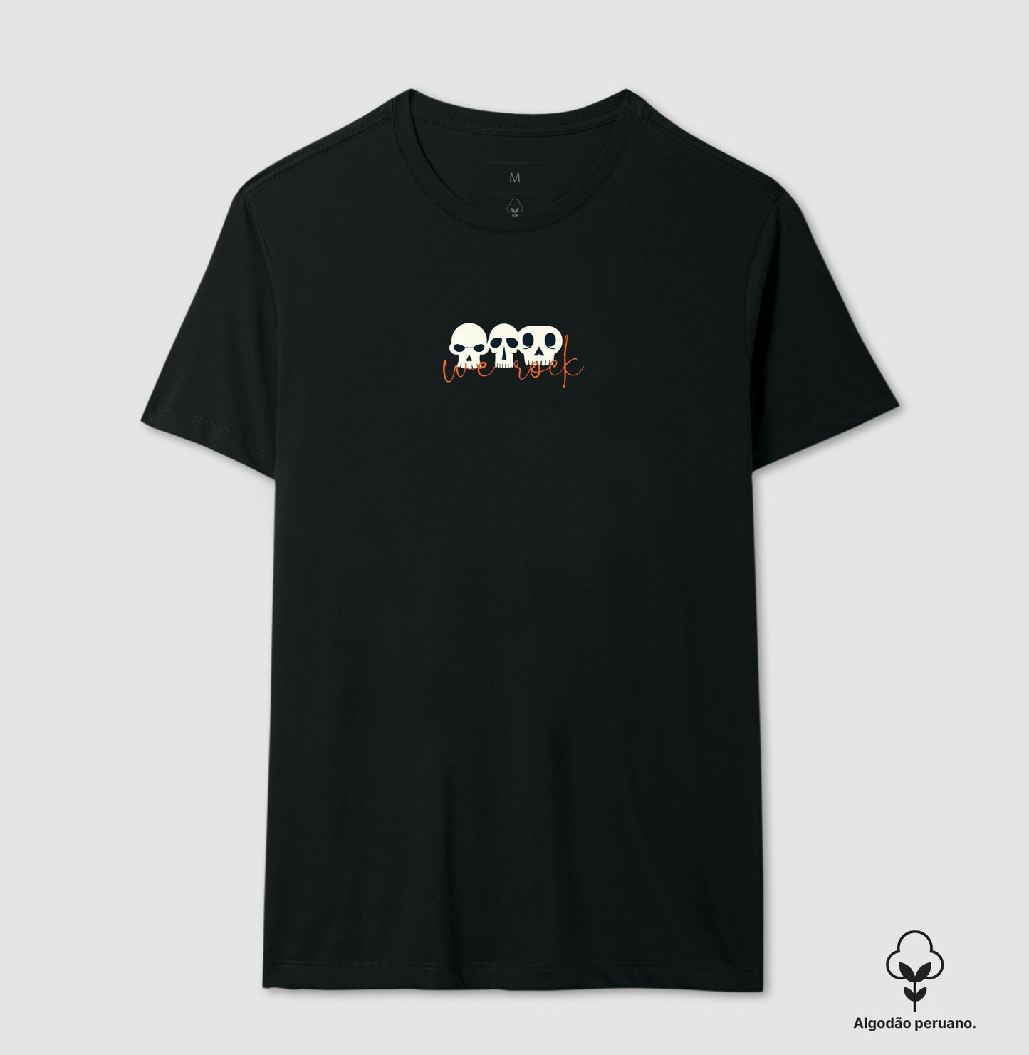 camiseta algodão peruano werock Hskulls masculina