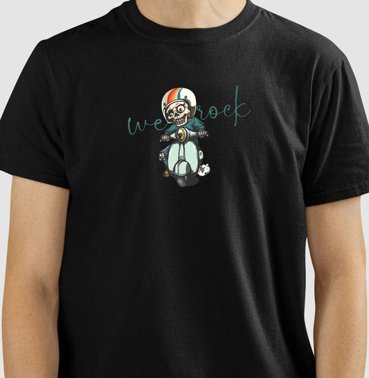 camiseta werock vespa skull masculina