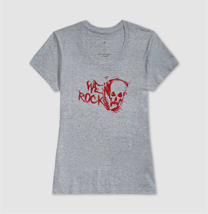 camiseta werock ghost red feminina