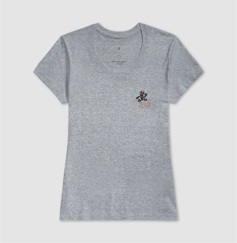 camiseta werock skeleton feminina