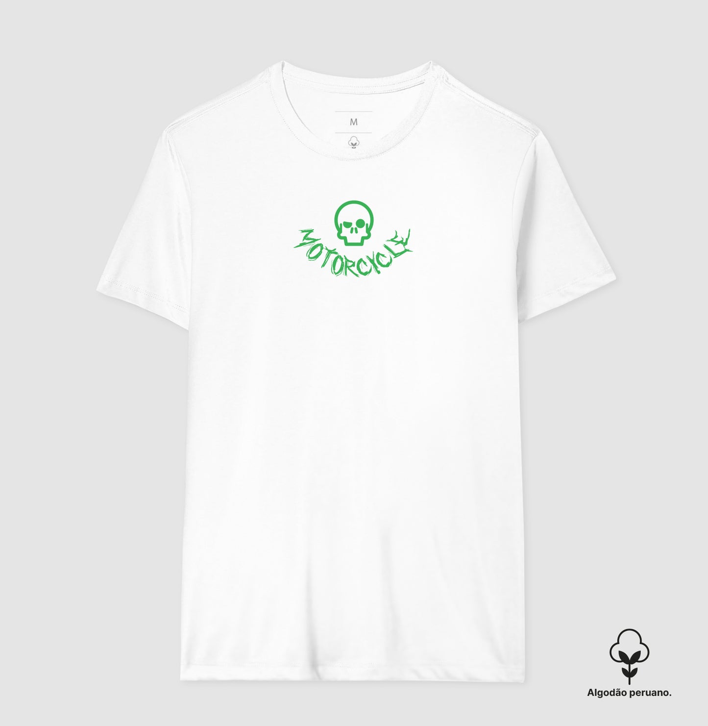 camiseta algodão peruano werock motorcycle logo masculina