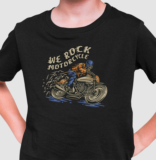 camiseta infantil werock motorcycle